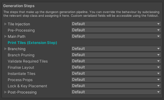 Extension Step Order
